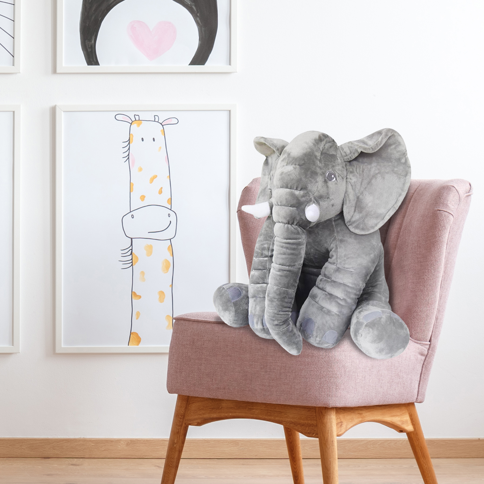 Plüschtier Elefant 2in1 - Baby Kuschelkissen & Kinderspielzeug