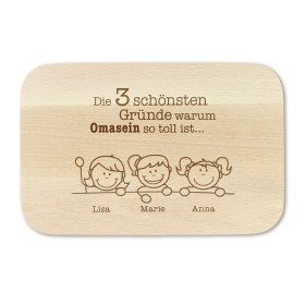 Frühstücksbrett - Gute Gründe - Omasein - Personalisiert Frühstücksbrett - Gute Gründe - Omasein - Personalisiert