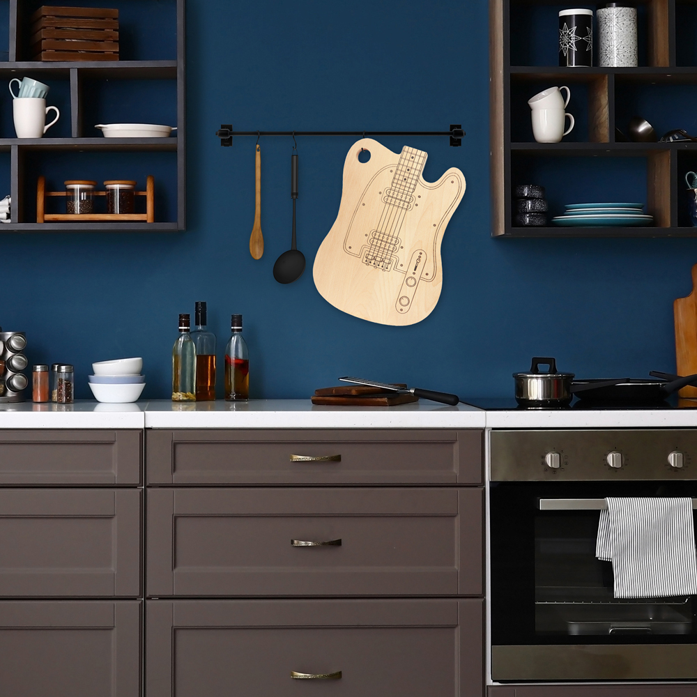 Schneidebrett Gitarre aus Holz