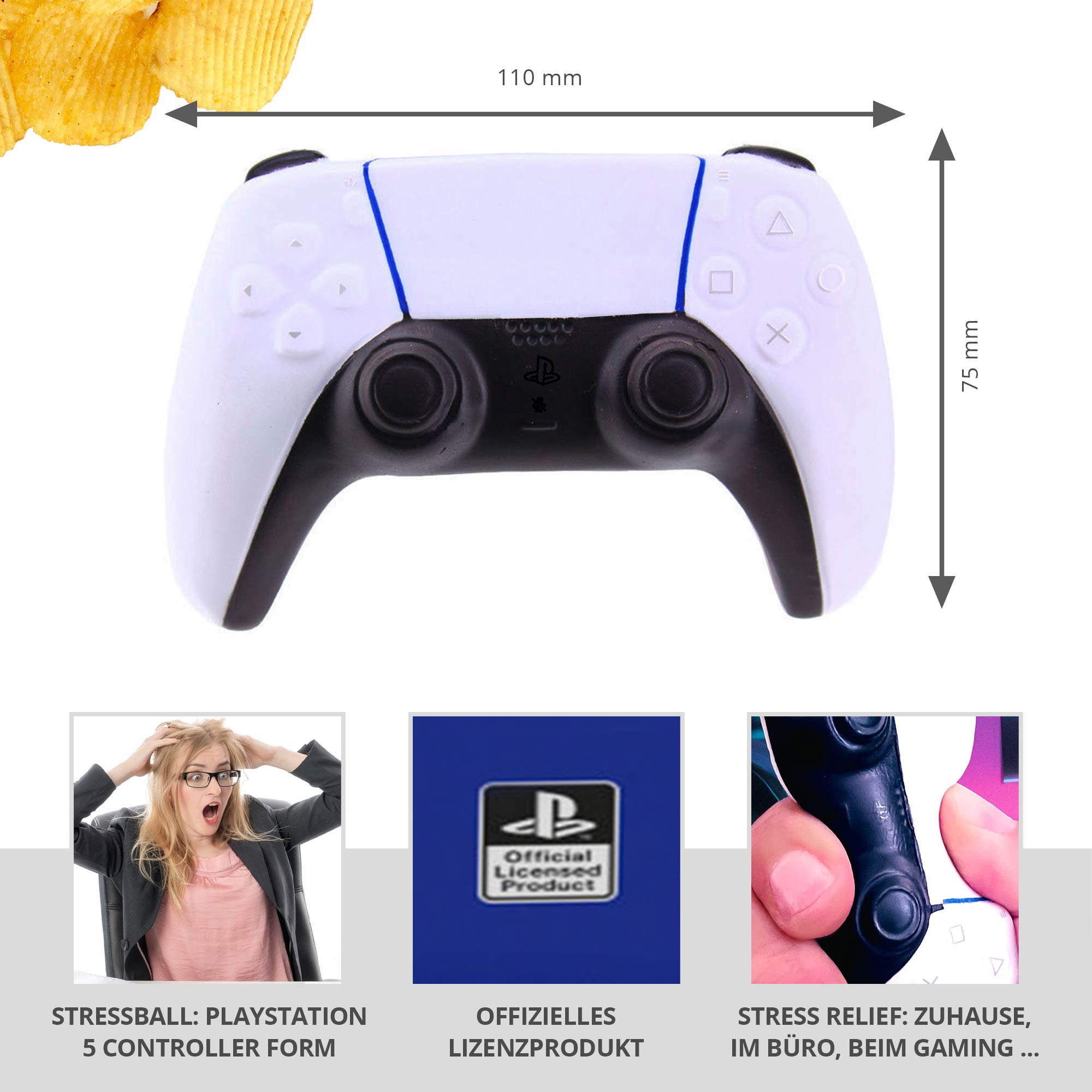 Stressball - PlayStation Controller - Weiß