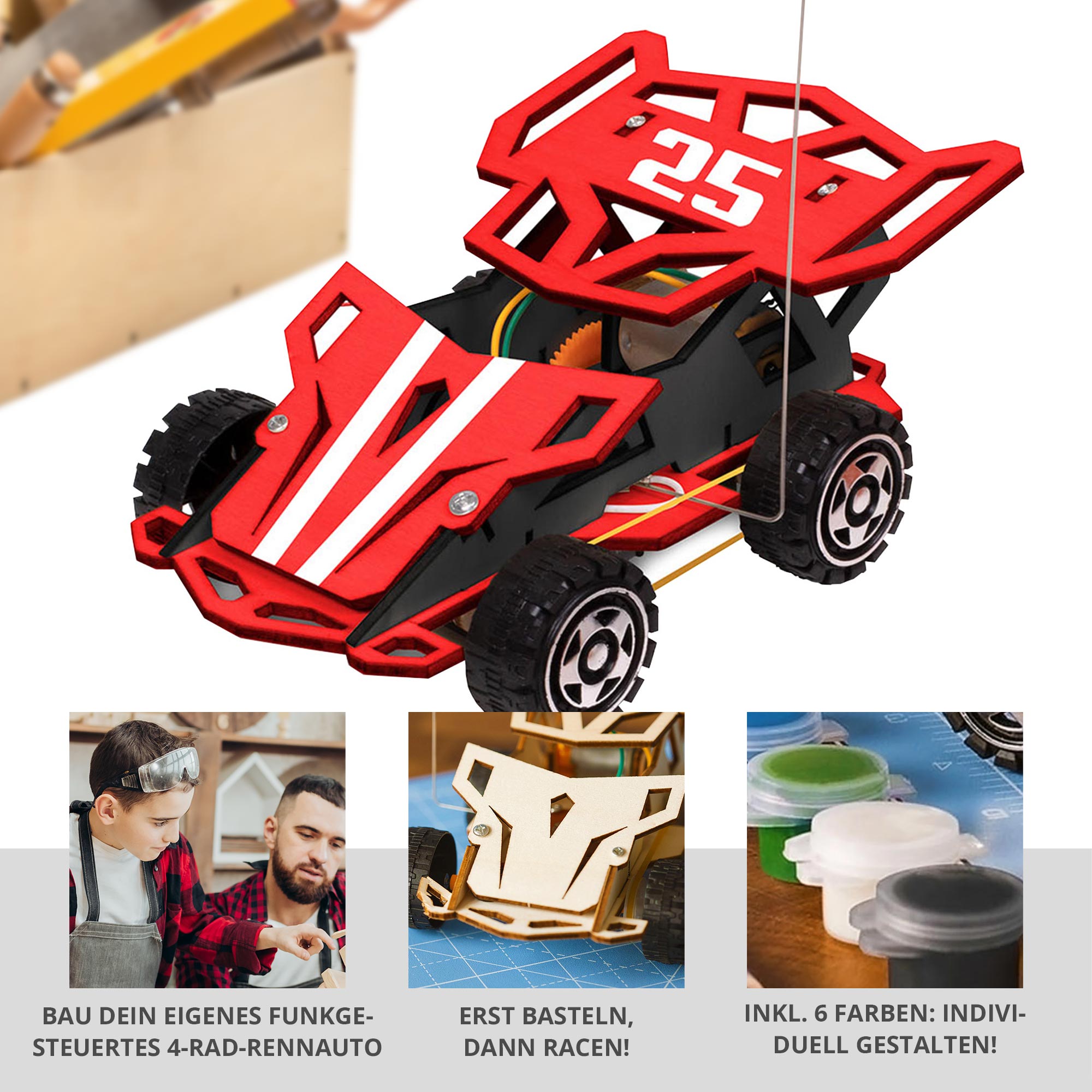 Ferngesteuertes Auto - Build your own Rennwagen Bausatz