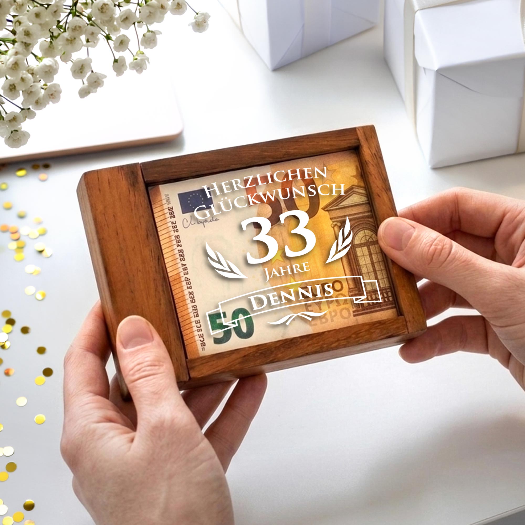 Magische Geldgeschenkbox Kompakt zum Geburtstag