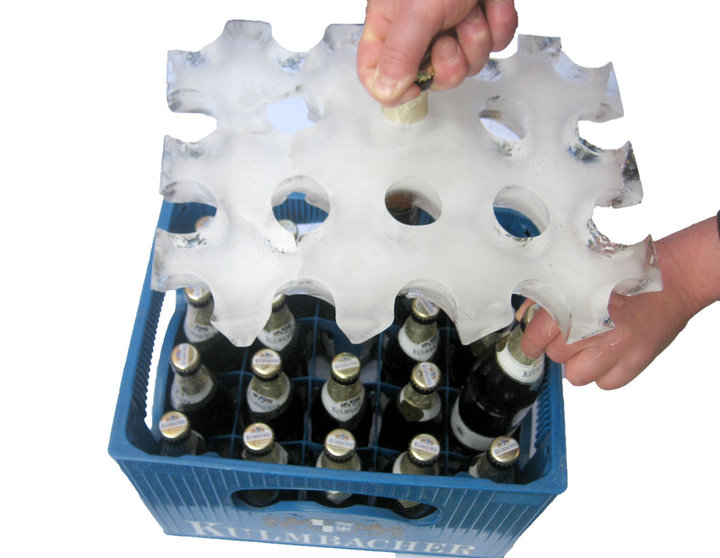 Bierkastenkühler Eisblock - 0,5 l Flaschen
