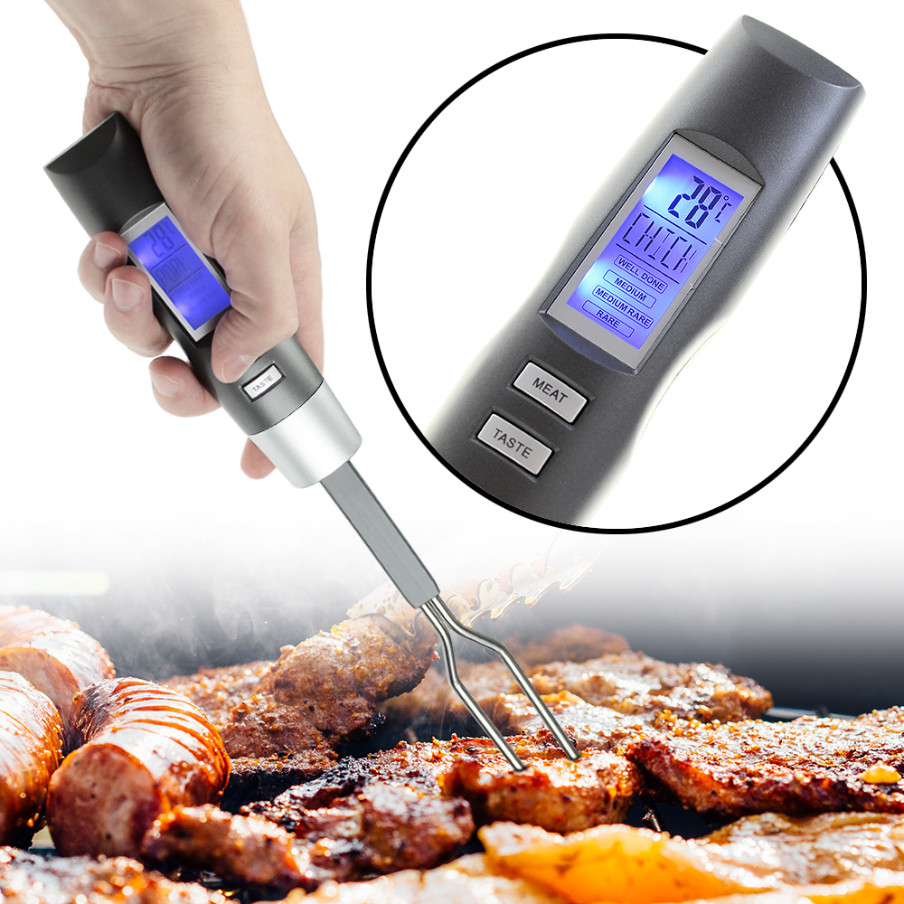 Elektrische Grillgabel mit Thermometer Elektrische Grillgabel mit Thermometer 4