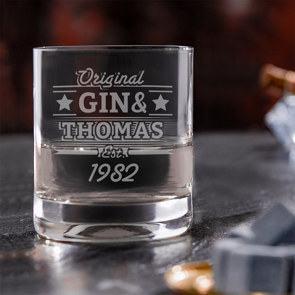 2er Set Ginglas Tumbler - Gin & Geburtstag - Personalisiert