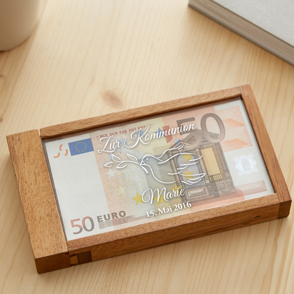 Magische Geldgeschenkbox zur Kommunion - Personalisiert Magische Geldgeschenkbox zur Kommunion - Personalisiert