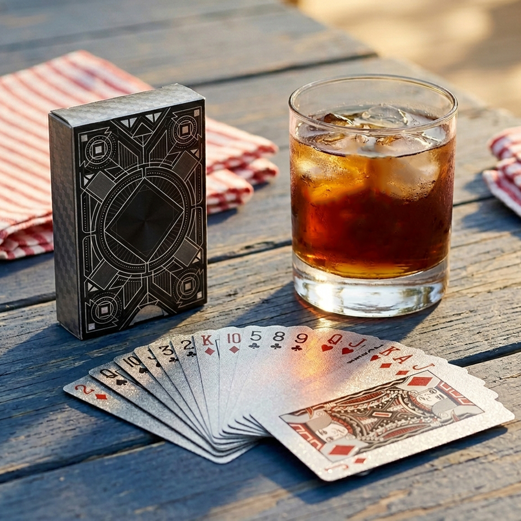 Silberne Spielkarten in edler Verpackung - 54 Blatt Deluxe Spieldeck