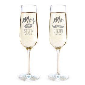 2er Set Sektgläser - Mr & Mrs - originelle Hochzeitsgläser 2er Set Sektgläser - Mr & Mrs - originelle Hochzeitsgläser