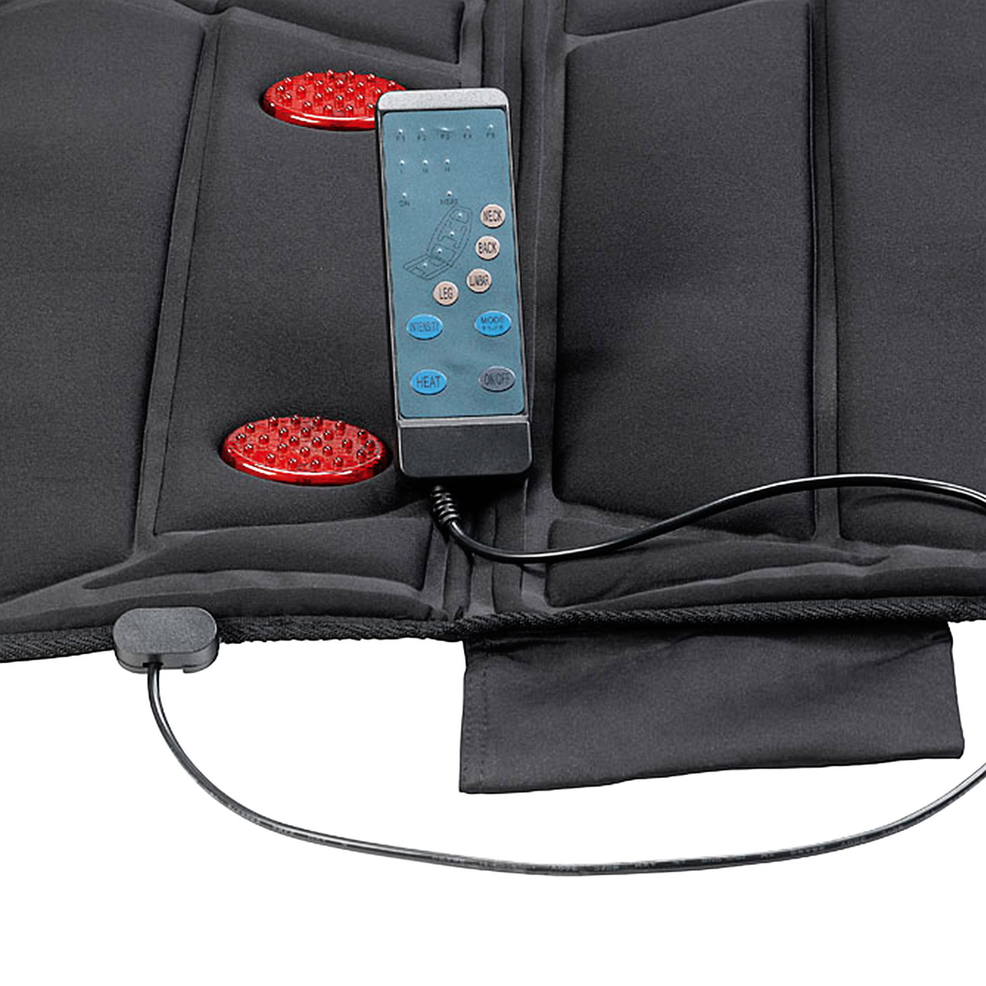 Wellness Massagematte mit 5 Vibrationsmotoren und Wärmefunktion