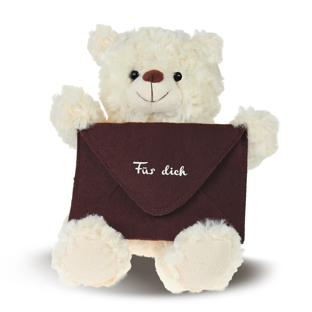 Teddybär Bote - brauner Briefumschlag