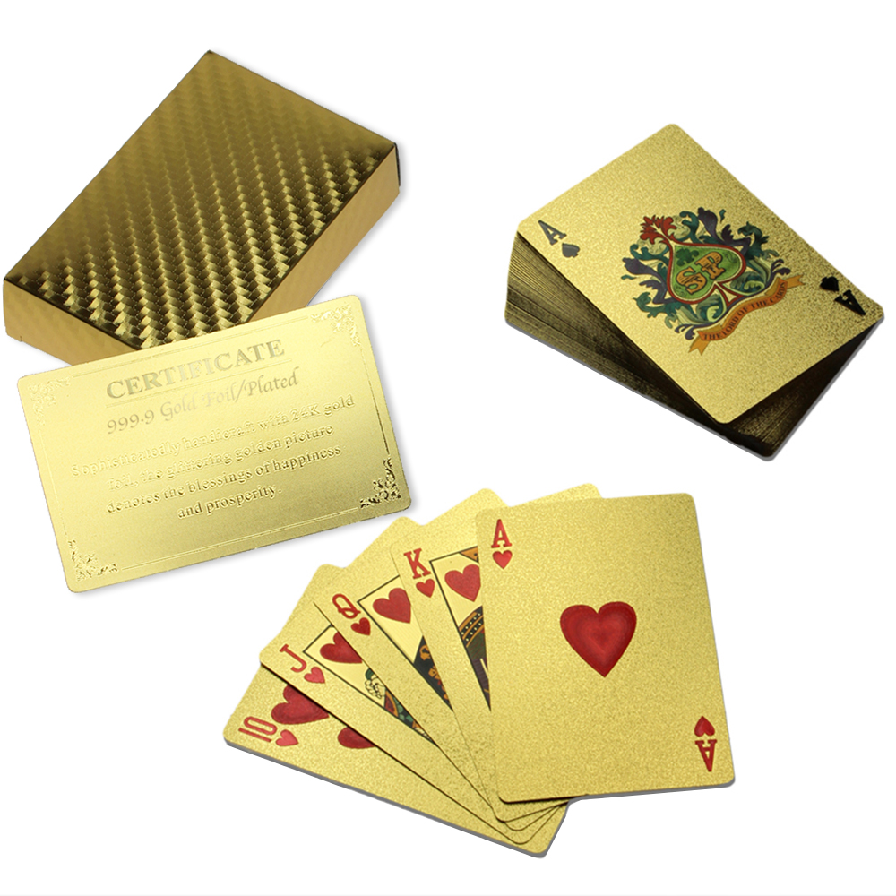 Goldene Spielkarten