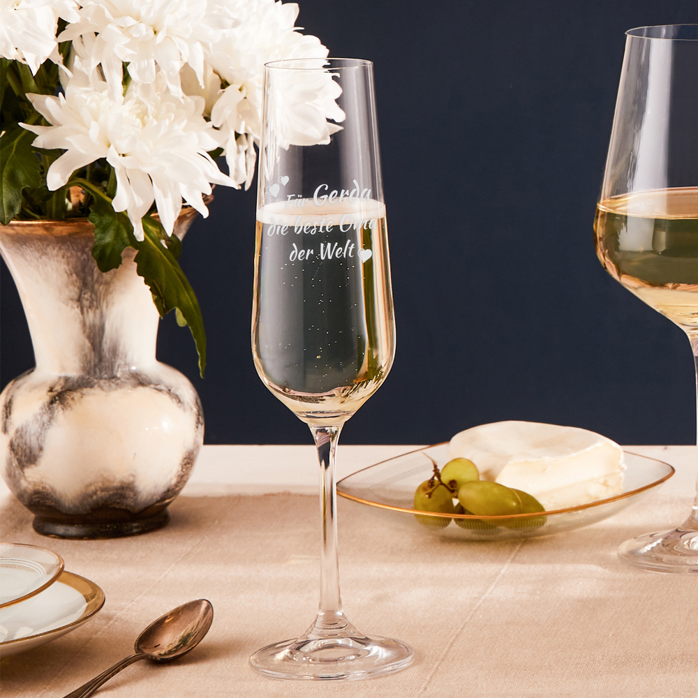 Sektglas mit individueller Gravur - Beste Oma Sektglas mit individueller Gravur - Beste Oma