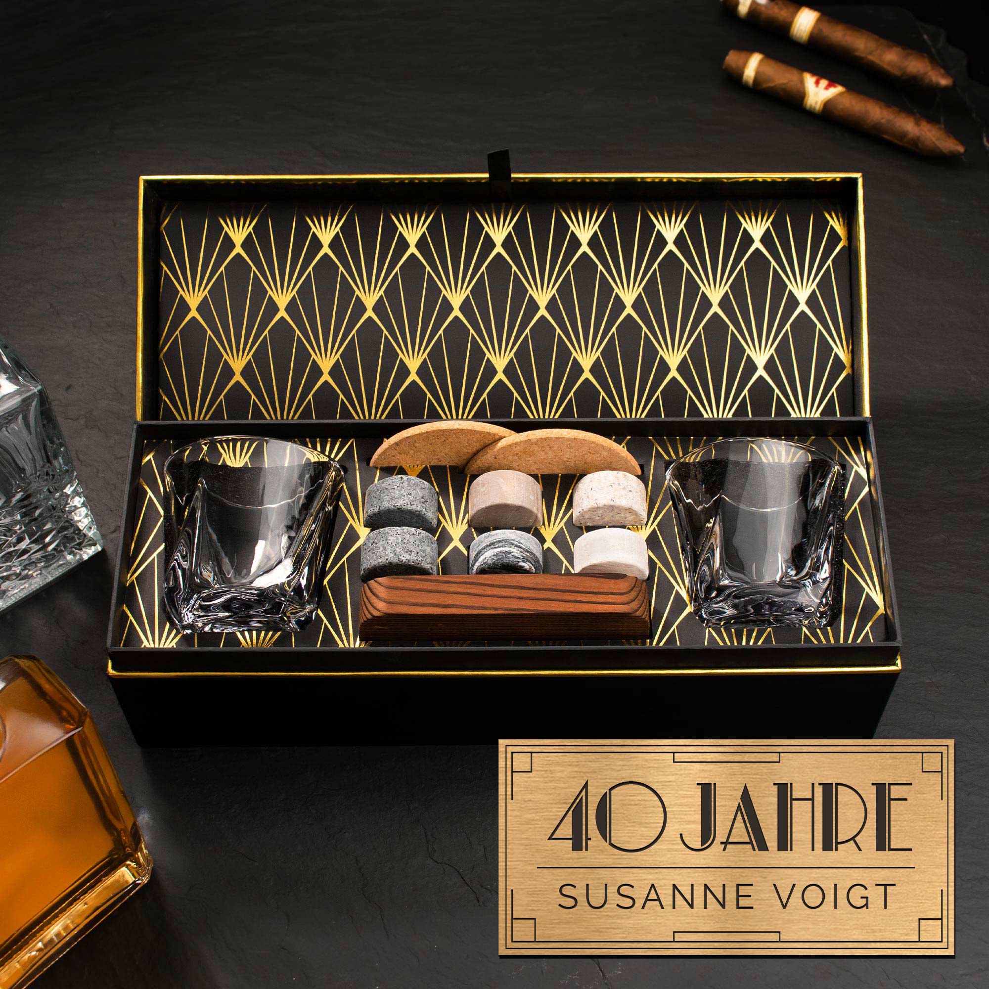 Whisky Geschenkset Deluxe personalisiert zum 40. Geburtstag Whisky Geschenkset Deluxe personalisiert zum 40. Geburtstag 1
