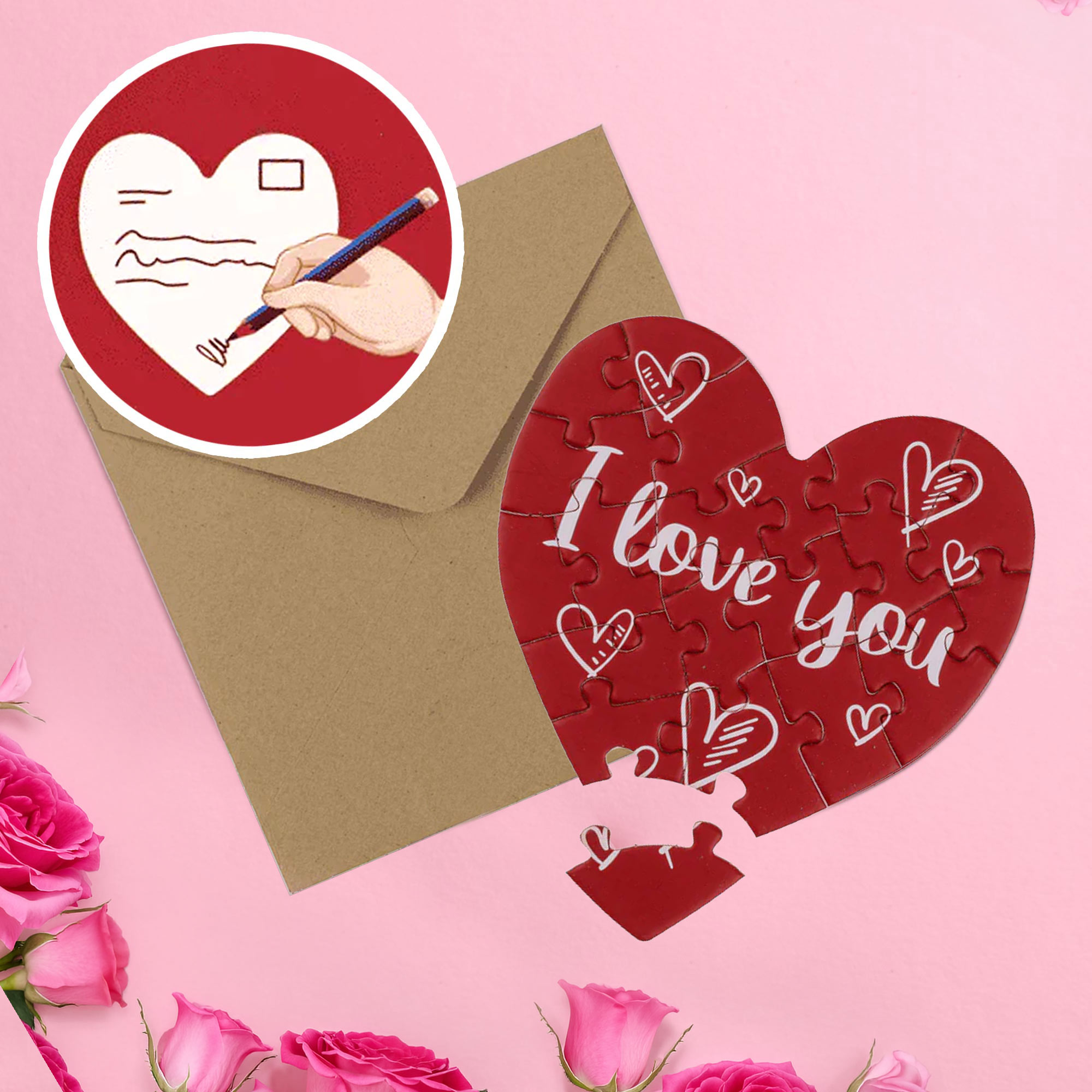 2in1 Geschenkkarte I love you & Herz Puzzle - Herzchen - für personalisierte Geschenke 2in1 Geschenkkarte I love you & Herz Puzzle - Herzchen - für personalisierte Geschenke