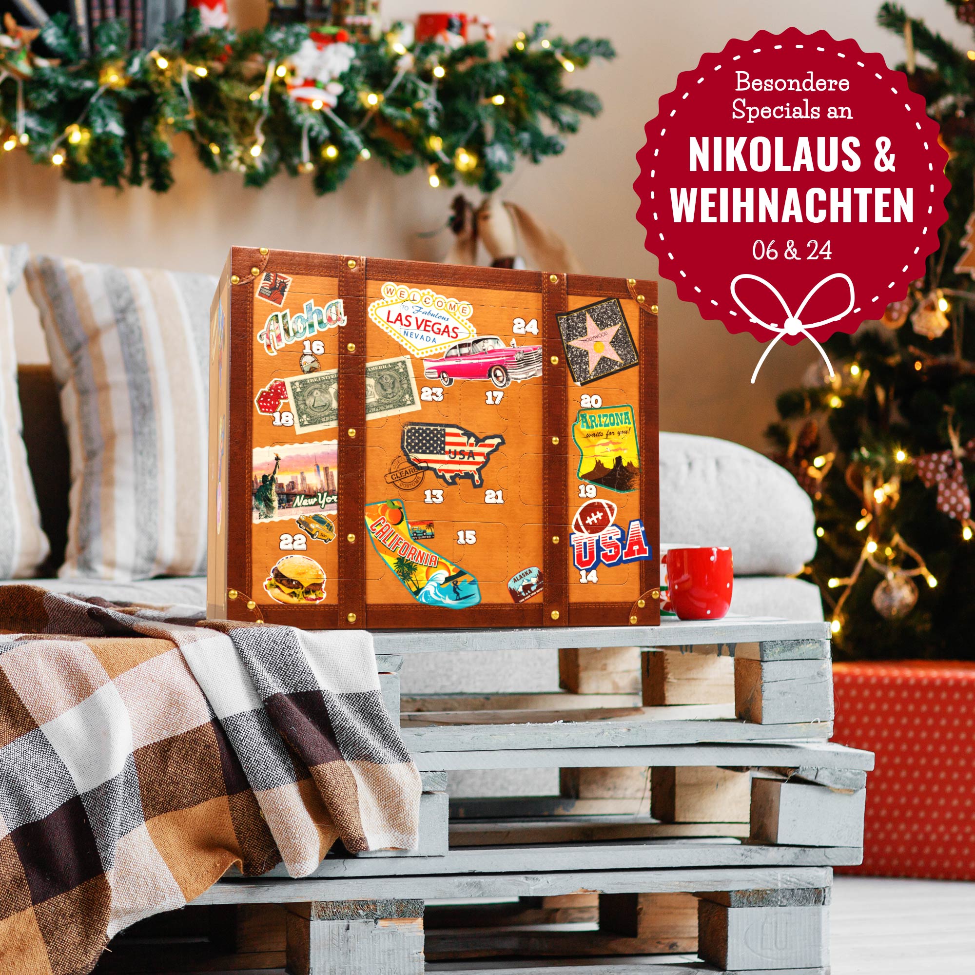 Adventskalender mit amerikanischen Süßigkeiten Adventskalender mit amerikanischen Süßigkeiten 6