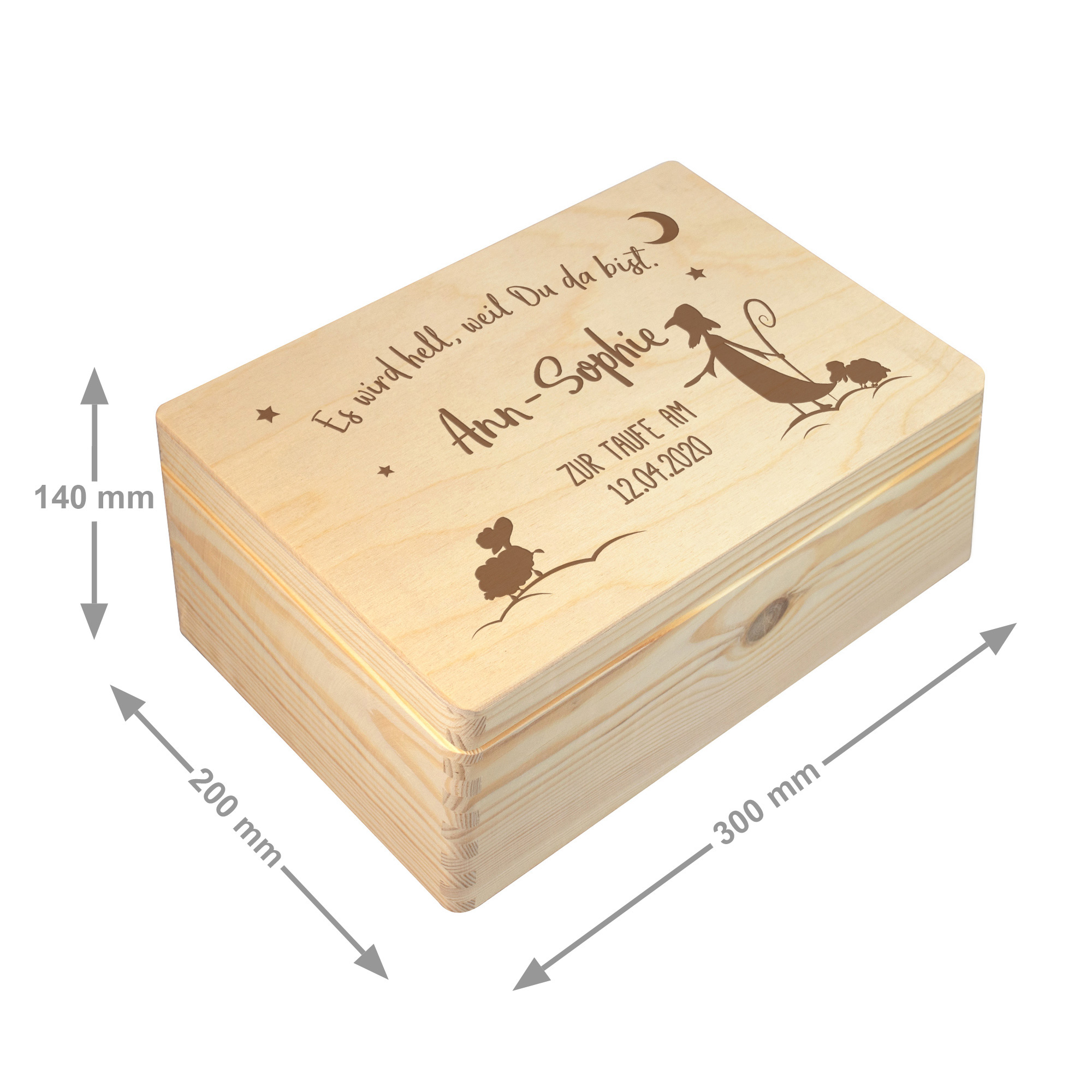 Erinnerungsbox mit Gravur - Taufe - Geschenkbox mit Namen