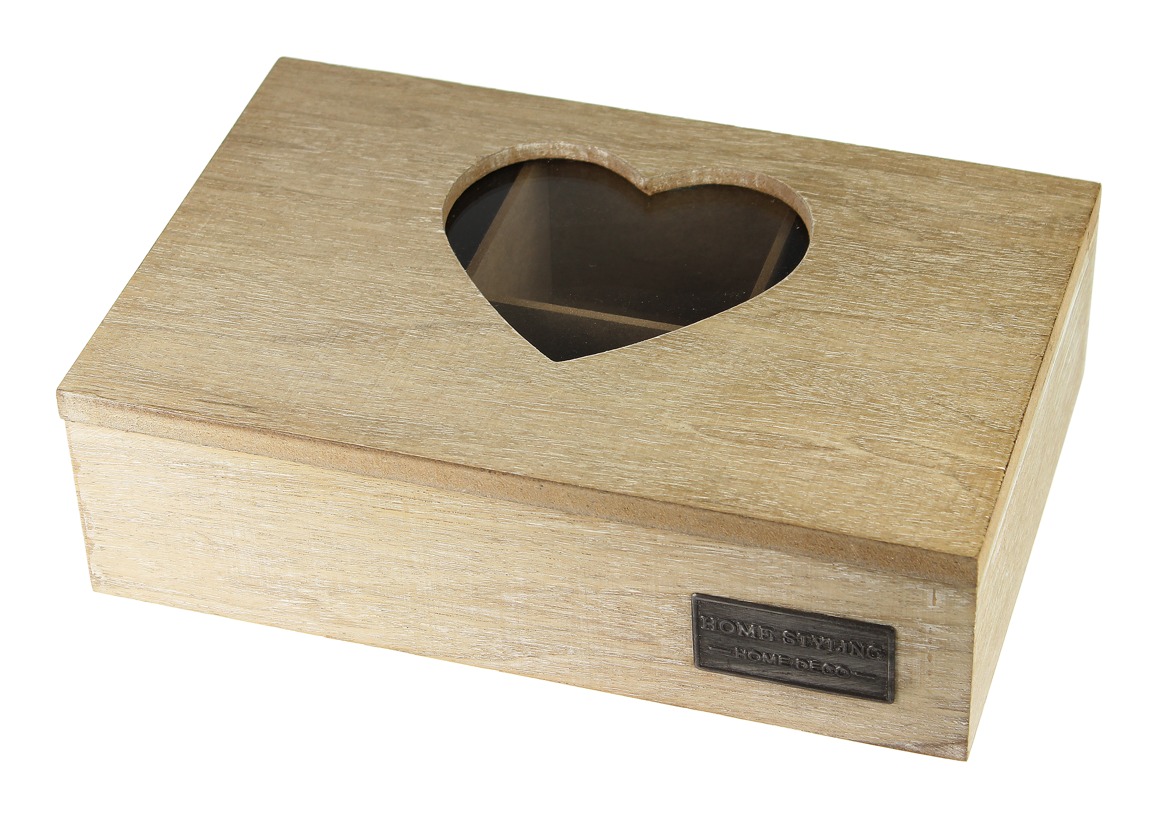 Holz Teebox mit Herz