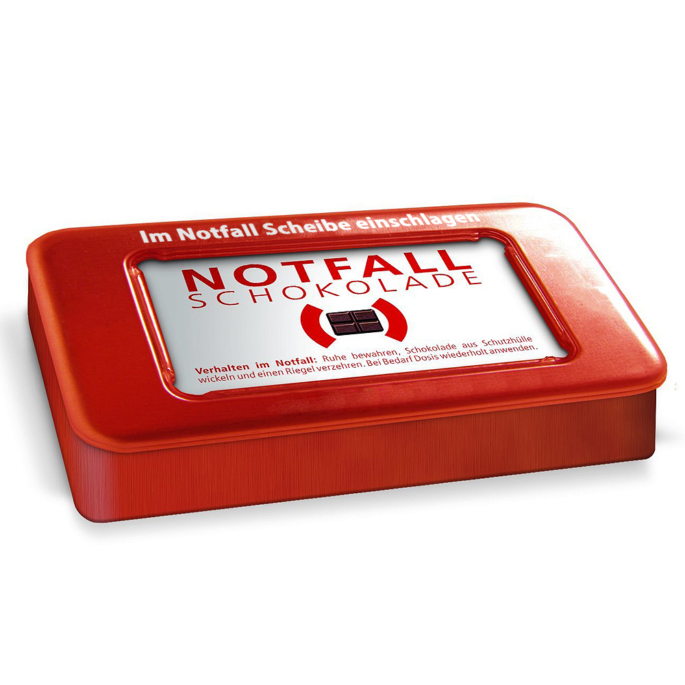 Notfall-Schoko in der Blechdose Notfall-Schoko in der Blechdose