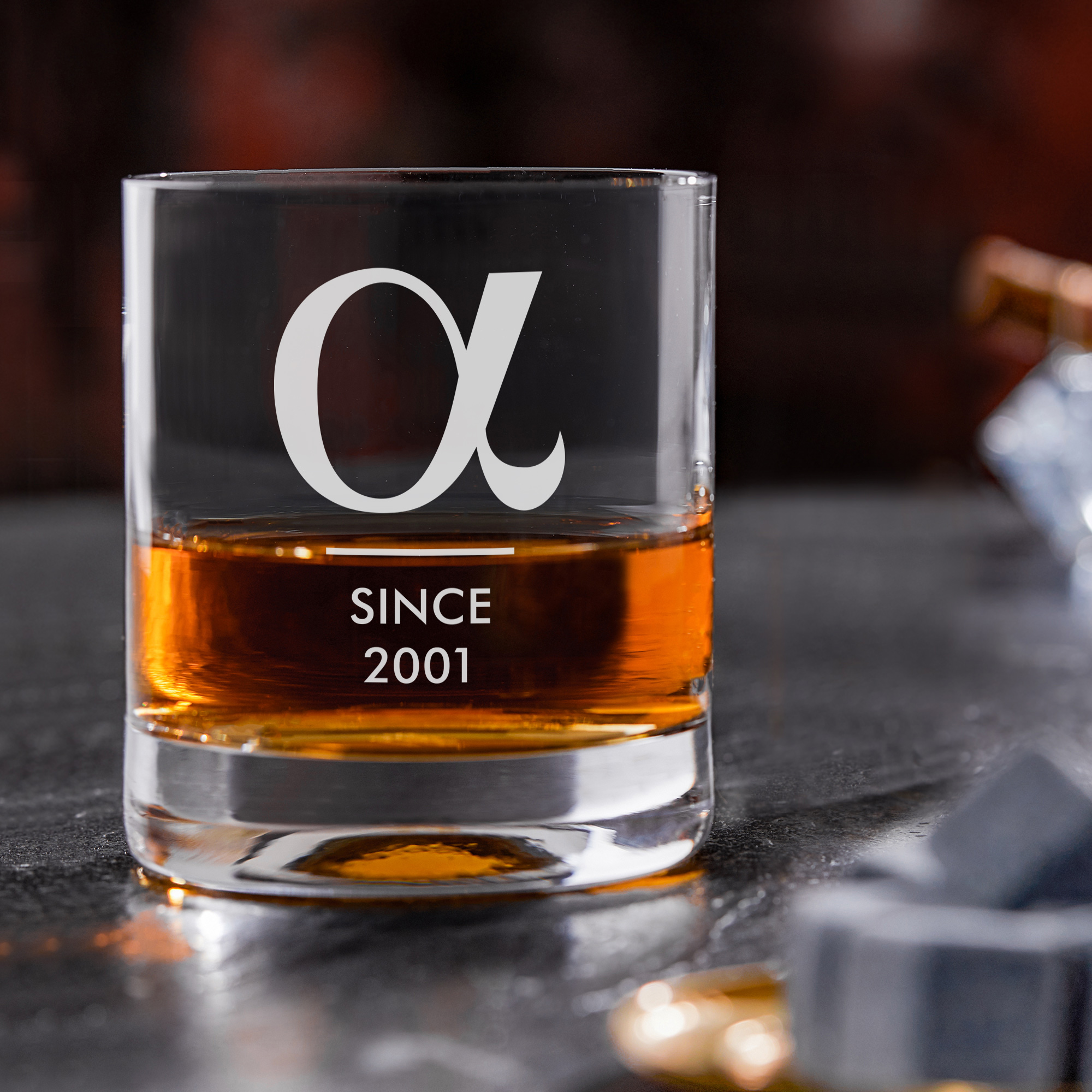 Graviertes Whiskyglas - Alpha - Personalisiert Graviertes Whiskyglas - Alpha - Personalisiert
