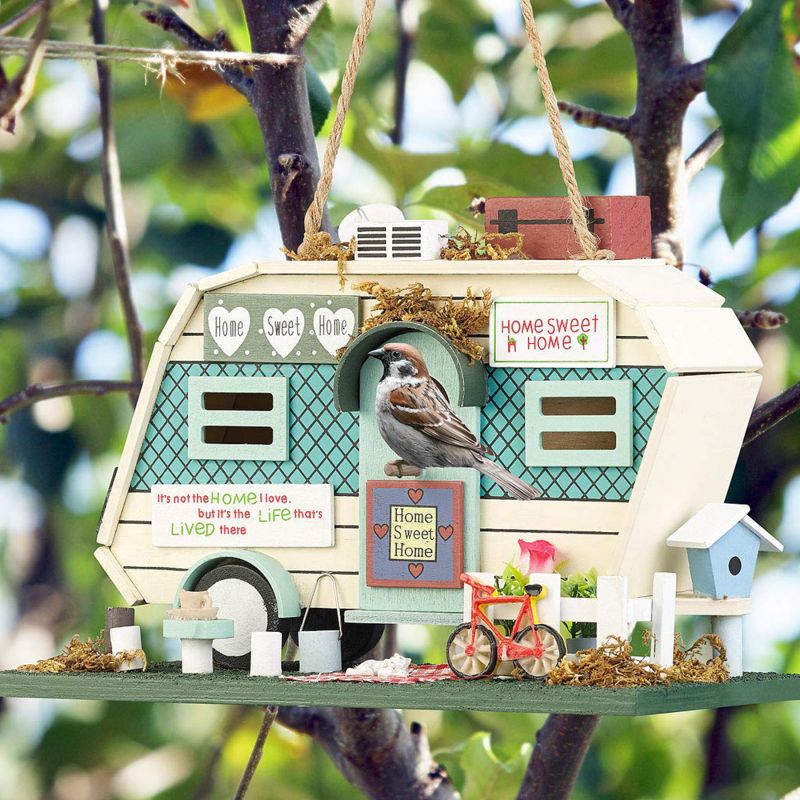 Vogelhaus Wohnwagen tolles Zuhause für Vögel