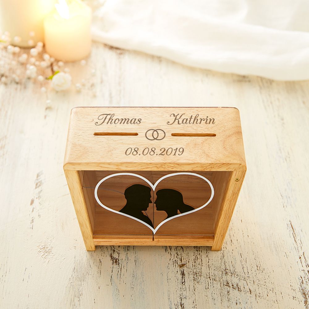 Spardose zur Hochzeit Er & Sie Personalisiert Geschenkidee Hochzeit
