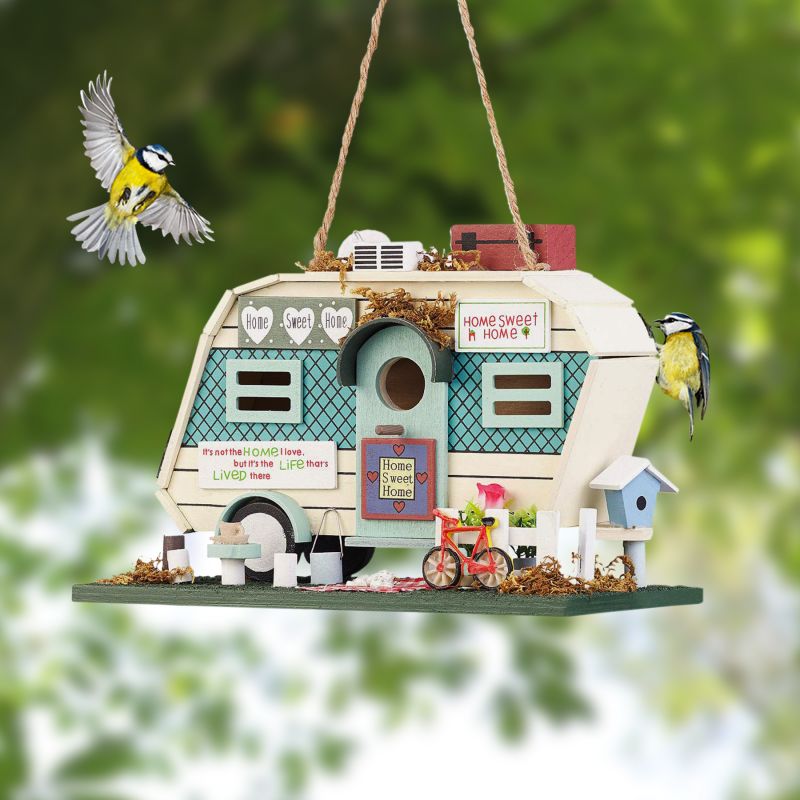 Vogelhaus Wohnwagen tolles Zuhause für Vögel