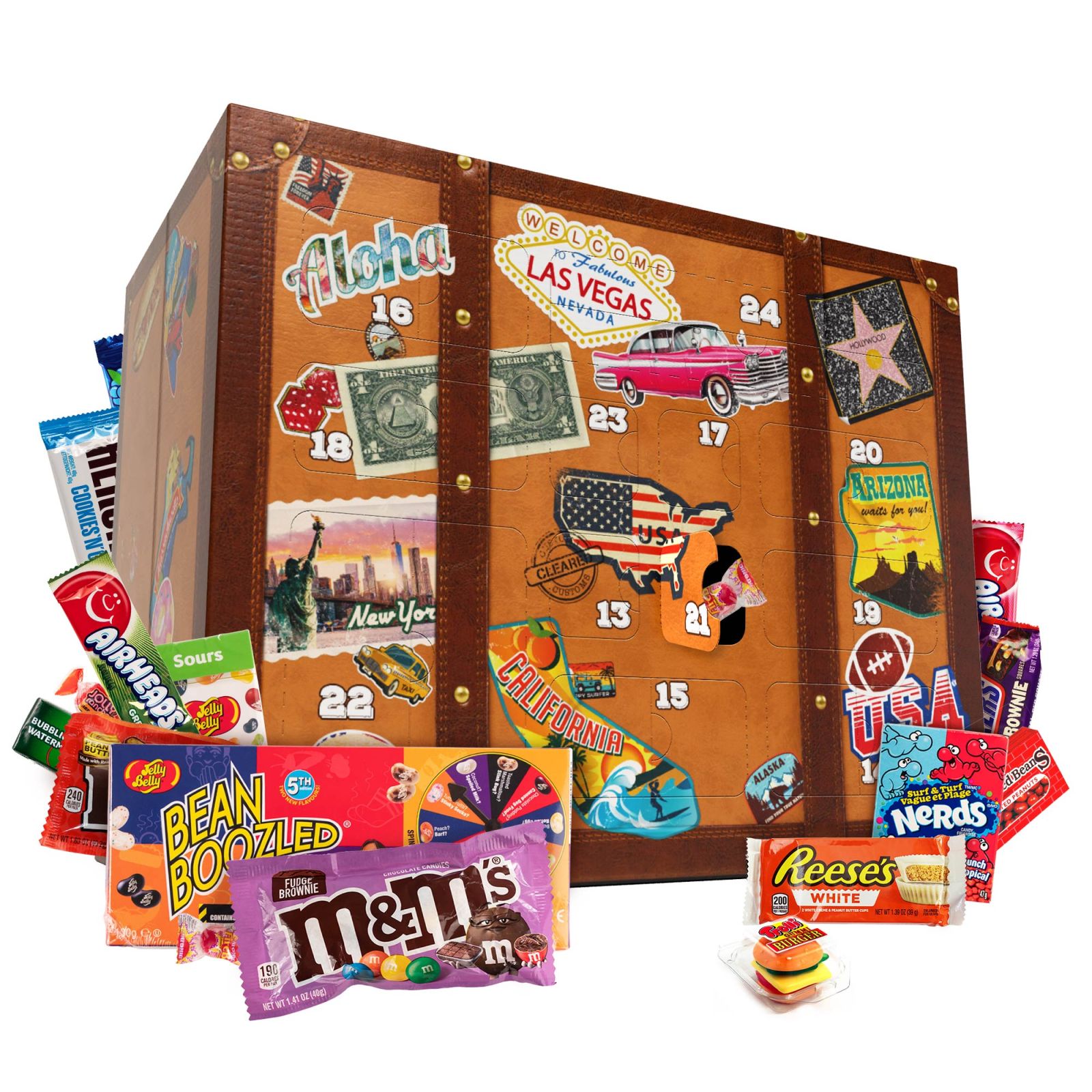 Adventskalender mit amerikanischen Süßigkeiten 0100010EU0000