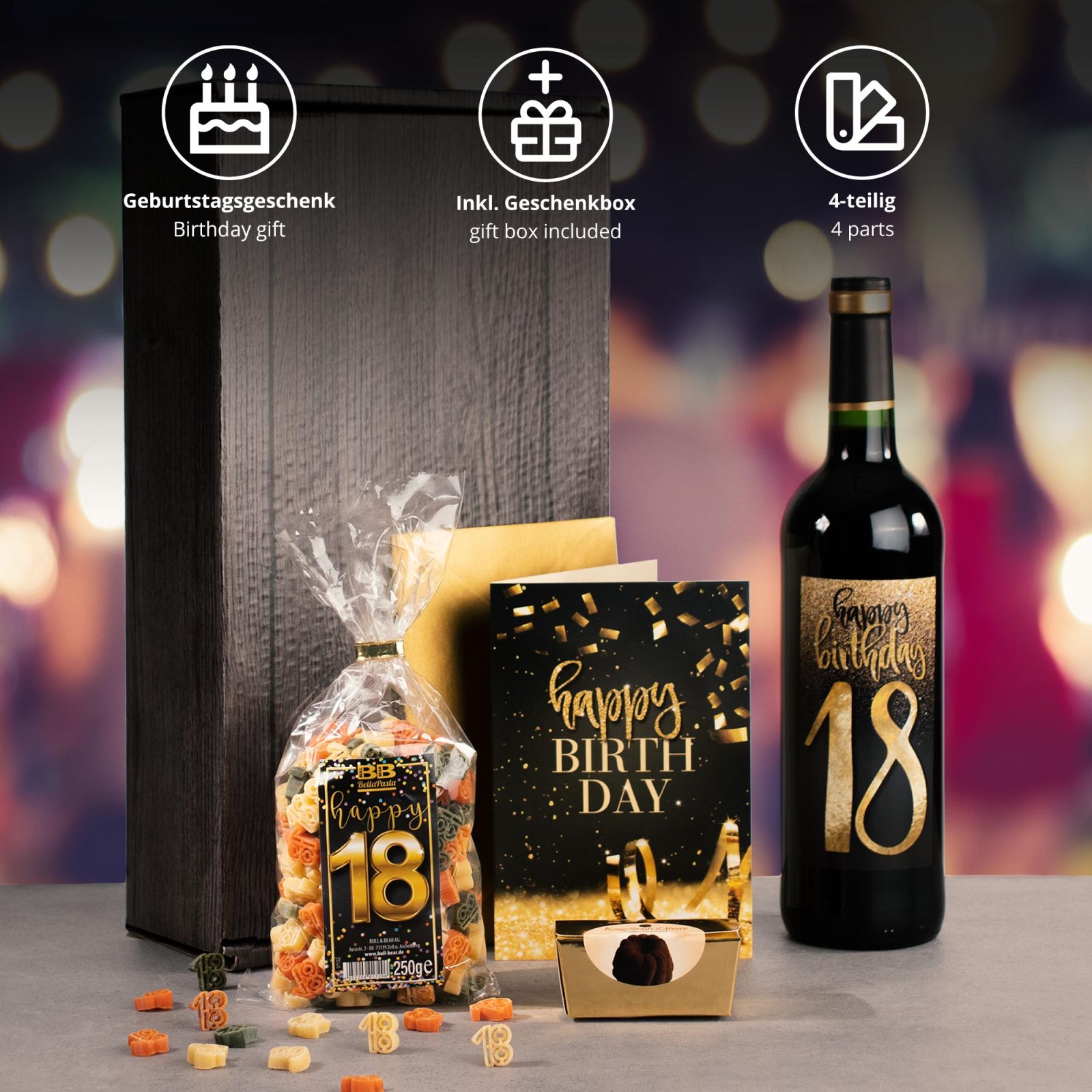 Geschenkset zum 18. Geburtstag